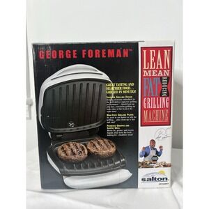 George Foreman Grill VTG Lean Meat Fat Reducing Portable Electric Nonstick Grill